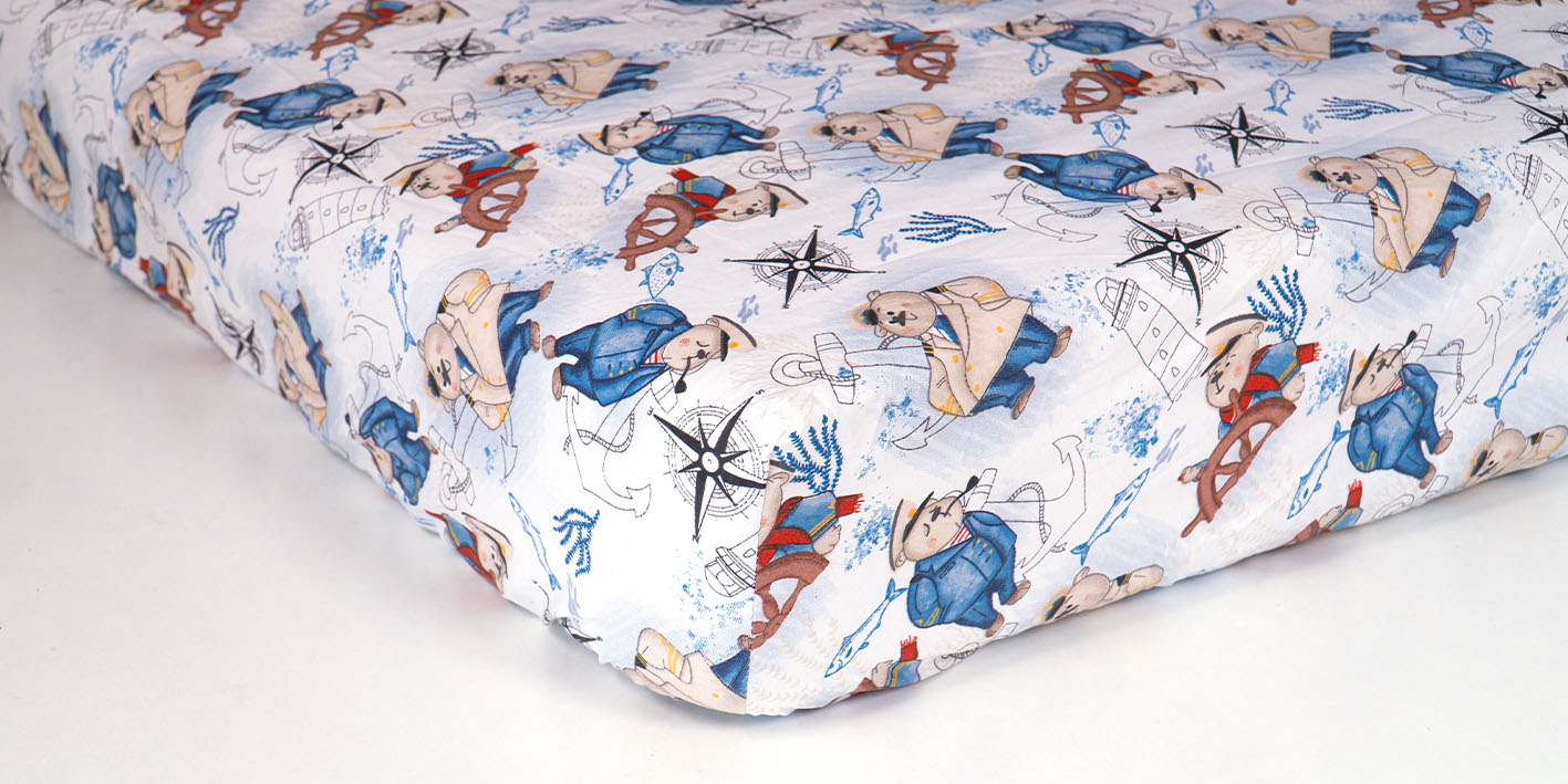 prześcieradło 80x160 marynarz morze kapitan